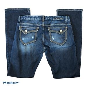 Guess Jeans bootcut low-rise blue jeans